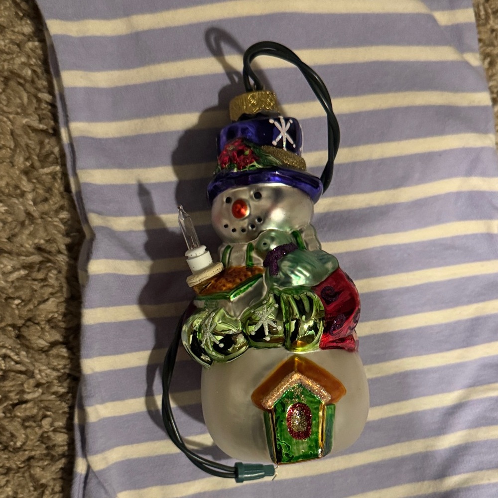 Light up Snowman Holiday Ornament